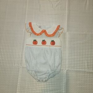 Adorable Pumpkin/Fall Baby Girl Romper Size 12 Months
